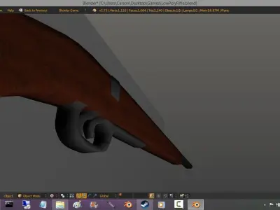 Double Barrel Shotgun Free low-poly 3D model purchase