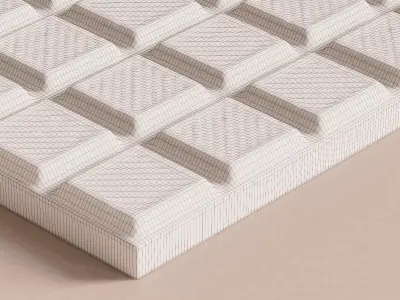 Realistic Dark and White Chocolate Bar 3D model