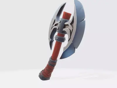 Battle Axe 1 Low-poly 3D model