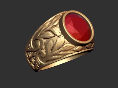 Engraved  Ring  Ready For 3D Print 3D print model