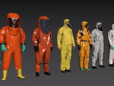 Protective Suit Workers Collection 3D model