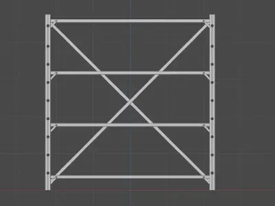Industrial Shelf Low-poly 3D model buy
