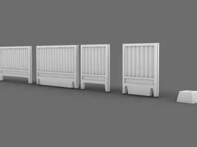 Type 2 soviet industrial concrete fence PO-2 3D print model