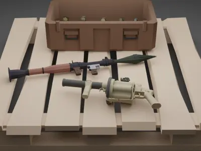 Grenades Pack Low-poly 3D model