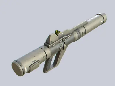 Scifi bazooka Low-poly 3D model order