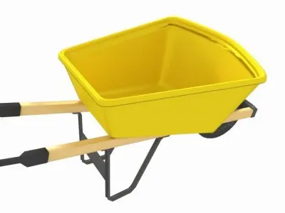 Wheelbarrow Cart 3D model