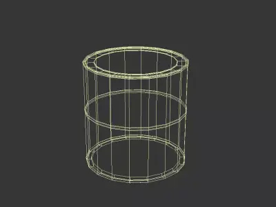 rusty oil tank Low-poly 3D model