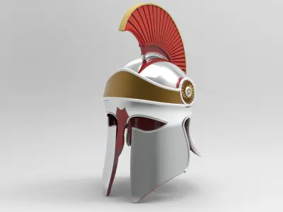 Hoplite Corinthian Helmet - Ancient Greece Spartan Army 3D model