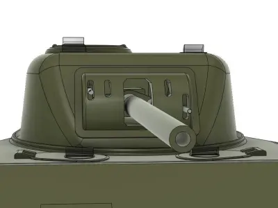 M4A3 Sherman 75mm - simplified internals - armour thicknesses 3D model