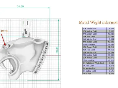 Panther Pendant  3D print model