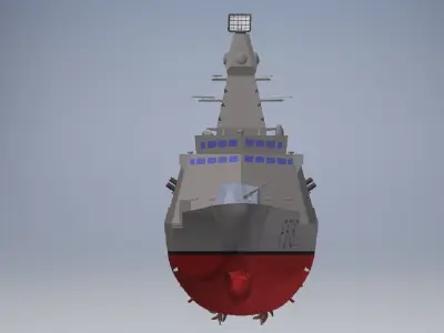 Largest Warship 3d model 3D model