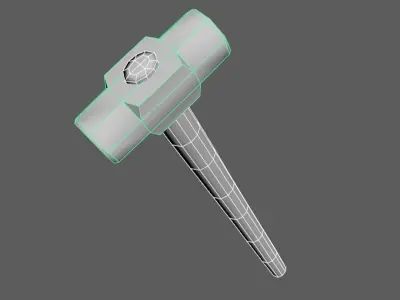 Sledge Hammer Low-poly 3D model get