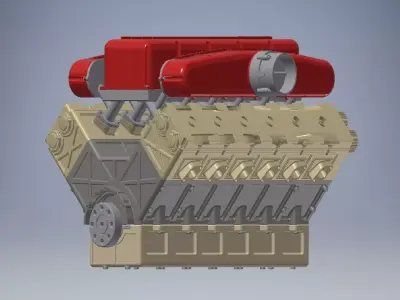 V12 Engine Gasoline Ignition 3D Models 3D model