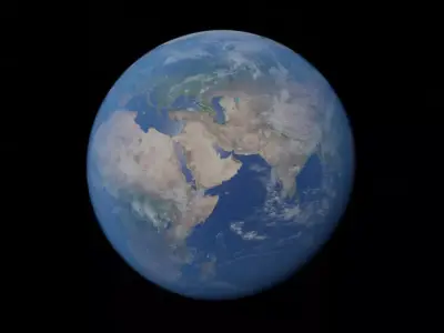 Earth from space - Free 3D model