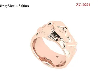 Skull Ring 3D print model