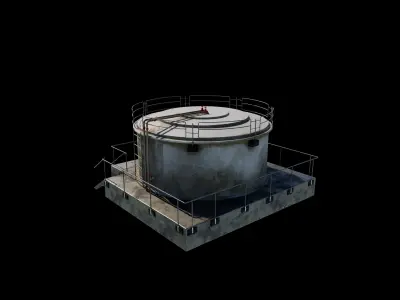 Oil Gaz Water Tank 3D model