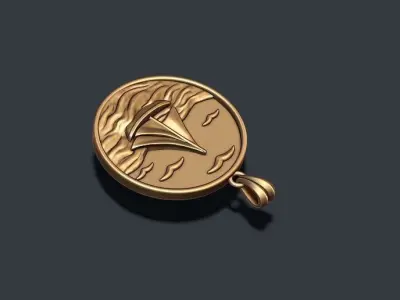 Ship sea pendant 3D print model