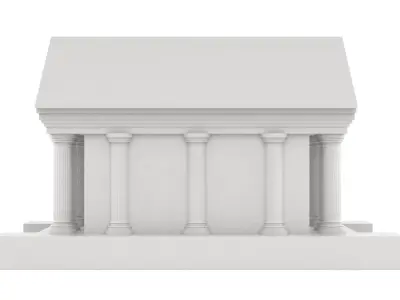 Bank Building Symbol 3D model buy