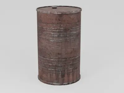 BARREL GAME READY hazard Low-poly 3D model