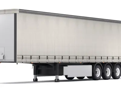 Semi Trailer Curtainsider Collection 3D model