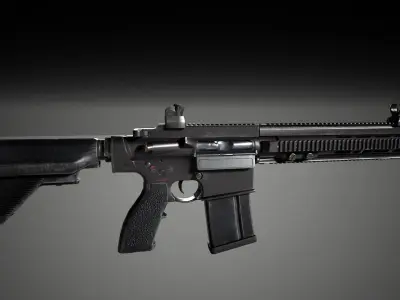 HK417 FPS PACK Low-poly 3D model