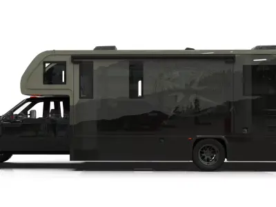 Low-Poly Motorhome  Vehicle Dynamax Isata 6 animated Low-poly 3D model