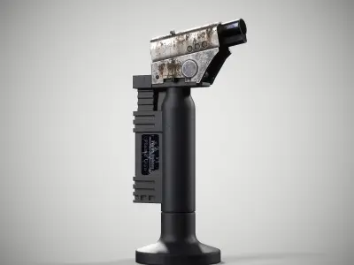 Flame Torch Low-poly 3D model