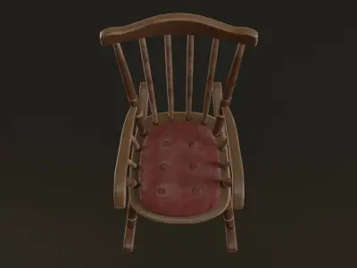 Rocking Chair Low-poly 3D model