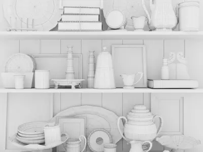A collection of little things for the kitchen 3D model