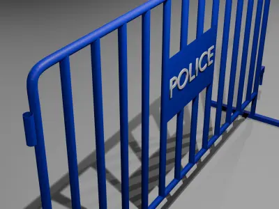 Police barricade 3D model