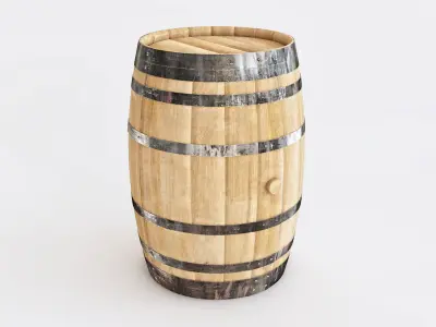 barrels and buckets 3D model