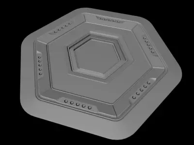 Hexagonal Plate 3D model