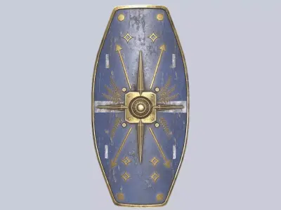 Scutum Low-poly 3D model
