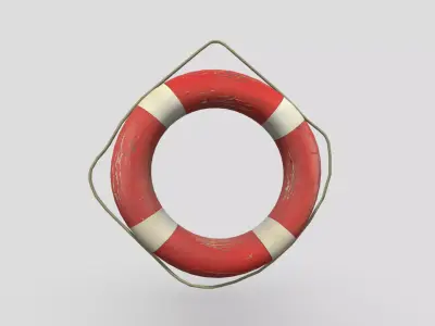 Lifebelt Low-poly 3D model