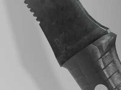 Battle Knife Low-poly 3D model