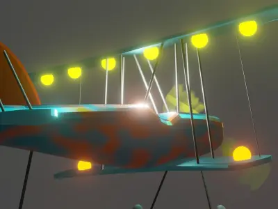 this is a model of a aircraft made in blender 3D model