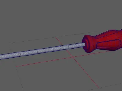 3D Screwdriver plastic 3D model