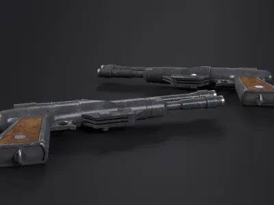 BLASTER PISTOL Low-poly 3D model