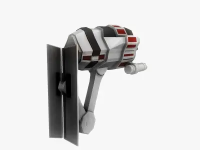 Security camera 01 sci-fi low poly Low-poly 3D model