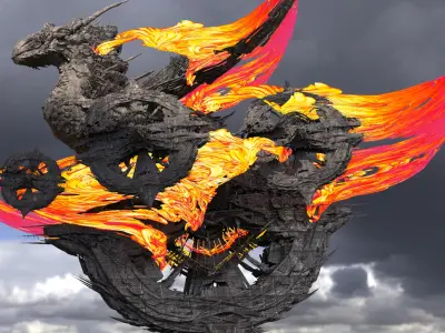 Dragon City chariot 2 3D model