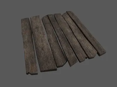 Old planks Free low-poly 3D model