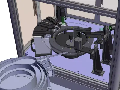 Glass turntable inspection machine CCD inspection machine 3D model