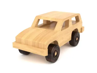 Wooden toy car 21 3D model