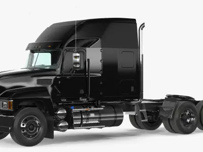 2025 Highway Truck Black  purchase 3D model