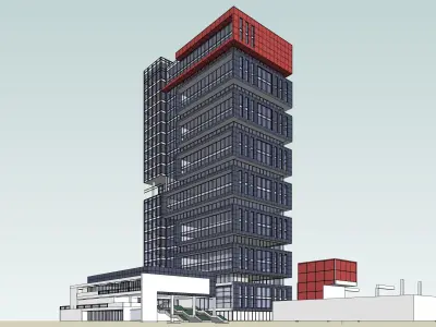 Sketchup Office building T4 3D model