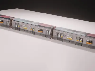 train model with high detail Free low-poly 3D model