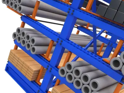 Cantilever racking 3D model