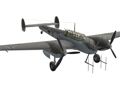 Messerschmitt Bf 110 Low-poly 3D model purchase