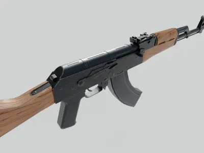 AK47 Assault Rifle Game Ready Low-poly 3D model
