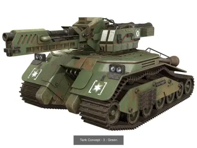Tank Concept - 3  3D Model Pack